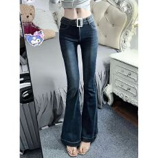 批发<b class='q'>欧美</b>辣妹提臀<b class='q'>喇叭</b><b class='q'>裤</b>女2025新款高腰显瘦紧身马蹄<b class='q'>裤</b>怀旧牛仔<b class='q'>裤</b>拖地