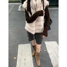 批发韩系马夹女chic冬季款时尚高级感立领百搭休闲宽松马甲外套