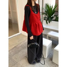 批发韩国东大门甜美复古蓬蓬吊带叠穿减龄毛毛针织<b class='q'>背心</b>吊带上衣