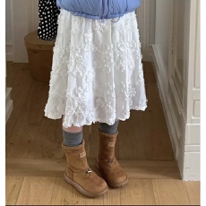 批发韩版chic春季新款高腰显瘦重工拼接提花百搭A字中裙<b class='q'>半身裙</b>