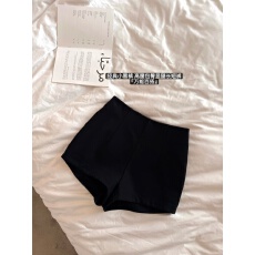 批发韩雨嘉 经典小黑裤 黑色高腰显腿长西装短裤女春<b class='q'>夏季</b>百搭包臀裤子