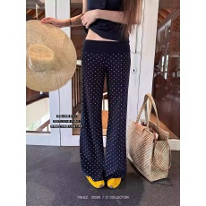 批发YISHEZ“自在穿”原创波点休闲女微喇<b class='q'>显瘦</b>遛弯<b class='q'>裤</b>直筒拖地<b class='q'>裤</b>子