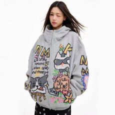 批发原版做工【有内抽 纯棉华棉复合 纯棉螺口】连帽拉链外套秋冬开衫