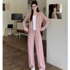 批发休闲时尚套装<b class='q'>女</b>秋季2025新款小个子穿搭减龄连帽<b class='q'>卫衣</b>阔腿裤<b class='q'>两件</b>套