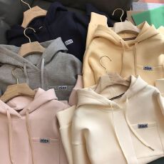批发字母贴标连帽宽松套头<b class='q'>卫衣</b>女加绒加厚外套ins<b class='q'>潮牌</b><b class='q'>卫衣</b>外套女秋冬