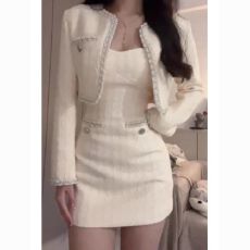 批发整套有内里）小香风<b class='q'>套装</b>时尚<b class='q'>名媛</b>外套连衣裙高级感小洋装两件套