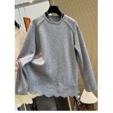 批发【德绒】特大码300斤韩系气质蕾丝花边拼接德绒长袖T恤女秋冬