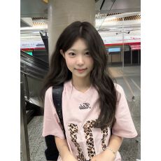 批发三本针+刺绣贴布【19支220克纯棉】短袖T恤女