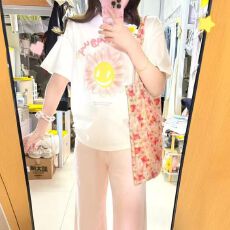 批发（21支纯棉230克100%棉精梳紧密）圆领印花短袖t恤女