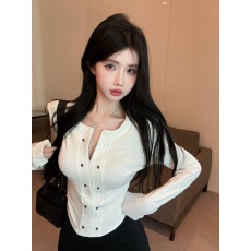 批发德绒鱼骨上衣女秋冬高级感拉链长袖<b class='q'>t</b>恤磨毛加绒打底衫内搭