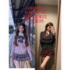 批发你的懒懒llan【少女的祈祷】<b class='q'>冬</b>日温柔灵动V领格纹JK制服套装女新