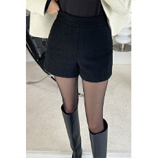 批发黑色西装面料短<b class='q'>裤</b>秋冬女士新款外穿高腰靴<b class='q'>裤</b>小个子通勤显瘦休闲<b class='q'>裤</b>