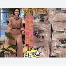 批发LiLi李李家巴黎<b class='q'>蔷薇</b>千<b class='q'>金</b>感小香风加棉编织亮片粉色外套