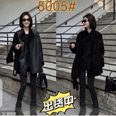 批发焦思文 冬季时尚洋气宽松双面穿皮毛一体<b class='q'>中长款</b>