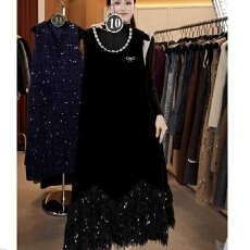 批发【宠粉价】小香风轻奢时尚气质<b class='q'>无袖</b>设计连衣裙NH-WX055