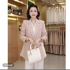 批发2026春秋气质百搭休闲西装<b class='q'>外套</b>女英伦风设计感西服上衣F693