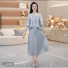 批发时尚套装长裙显瘦中<b class='q'>长款</b>气质春夏修身收腰时尚优雅