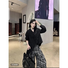 批发CZ【前沿审美】春季新款小众拼接设计绑带衬衫