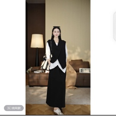 批发LEILEI春季时尚显瘦气质休闲上衣搭配半身裙三件套装