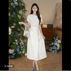 批发法式温柔初恋浪漫风气质<b class='q'>女</b>夏季新款收腰连衣裙