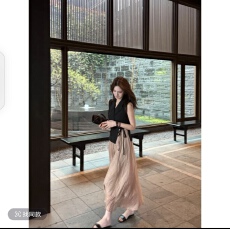 批发LUOZHIYIN/罗知音【醋酸羊毛】春<b class='q'>夏</b>款时尚气质假两件<b class='q'>连衣裙</b>