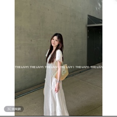 批发【LIUYI】月牙湾~夏季莱赛尔亚麻重工打褶收腰显瘦<b class='q'>气质</b>连衣裙
