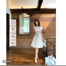 批发【慢节奏生活】可拆卸披肩 两穿<b class='q'>西装</b>式连衣裙