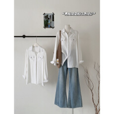 批发5werkwen 雅痞调调 金属扣与贝壳扣材质碰撞 莱赛尔亚麻长袖衬衫