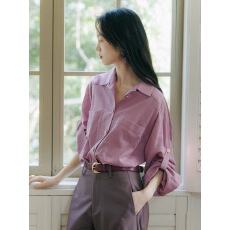 批发25SS梅子<b class='q'>雨</b> 极简松弛感轻薄防晒天丝亚麻长袖衬衫夏季