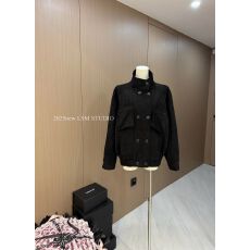 批发2025新款韩版宽松立领双排扣鹿皮绒收腰<b class='q'>外套</b>上衣女街拍显瘦潮