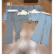 批发<b class='q'>条纹</b>吊带背心女夏季短款打底上衣显瘦直筒休闲裤套装