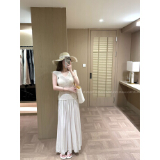 批发人丝高腰直筒半身裙女春夏气质显瘦<b class='q'>百搭</b>垂坠感长裙