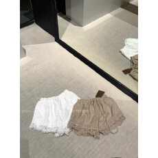 批发蕾丝花边阔腿短裤女夏季<b class='q'>新款</b>松紧腰宽松显瘦休闲百搭a字外穿热裤