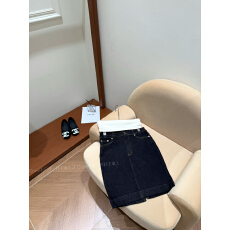 批发美式知性风夏季新款高腰丰胯牛仔短裙半身裙女夏季显瘦设计感中裙