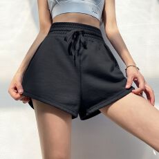 批发健身女孩高腰休闲短裤夏季宽松含内衬三分跑步运动裤外穿瑜伽透气