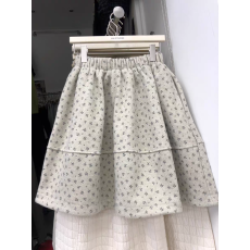 批发短裙韩国东大门女装2025新款碎花毛呢半身裙女气质甜美a字裙伞裙