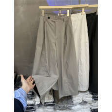 批发2026夏季新款<b class='q'>休闲裤</b>女欧货高腰宽松轻懒弯刀裤白色<b class='q'>哈伦</b>工装长裤子