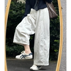 批发日系休闲阔腿裤女大码秋季2026新款<b class='q'>胖</b>妹妹宽松显瘦垂感九分气球裤