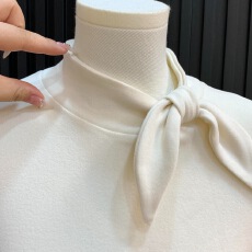 批发千金风纯色兔耳朵半高领<b class='q'>长袖</b><b class='q'>t</b><b class='q'>恤</b>女春秋显瘦松弛感内搭打底上衣潮