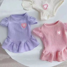 批发跨境逃跑甜心公主裙子春夏秋装泰迪比熊博美休闲礼服宠物<b class='q'>衣服</b>