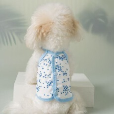 批发跨境宠物小猫咪狗狗<b class='q'>衣服</b>春夏秋薄款碎花吊带背心两脚衣泰迪比熊