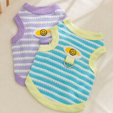 批发跨境宠物狗狗镂空背心春夏季薄款猫咪<b class='q'>衣服</b>透气比熊泰迪博美小型犬