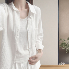 批发【86人棉11涤3锦纶】夏季防晒开衫韩版宽松<b class='q'>打底衫</b>百搭衬衣外套