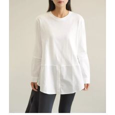 批发衬衣拼接白色T恤女2026新款打底卫衣神器内搭<b class='q'>打底衫</b>女中长款