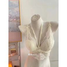 批发龙心2.0升级厚款法式纯欲挂脖蕾丝内搭内衣女小胸聚拢无钢圈文胸