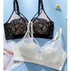 批发超薄内衣女大胸显小透气夏季无钢圈聚拢防下垂兔耳朵无痕<b class='q'>文胸</b>