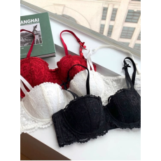 批发麦当娜法国性感蕾丝半杯薄款文胸套装少女 1/2浪漫胸罩聚拢内衣