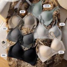 批发双倍提拉无痕内衣女小胸聚拢防下垂性感固定杯果冻软支撑字母<b class='q'>文胸</b>