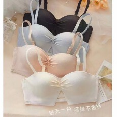批发软糯软绵半杯聚拢小胸显大无痕隐形可拆卸肩带防滑美背<b class='q'>文胸</b>罩