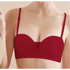 批发巴黎密语美背可拆卸肩带内衣女无钢圈<b class='q'>文胸</b>小胸聚拢防滑上托<b class='q'>光面</b>胸